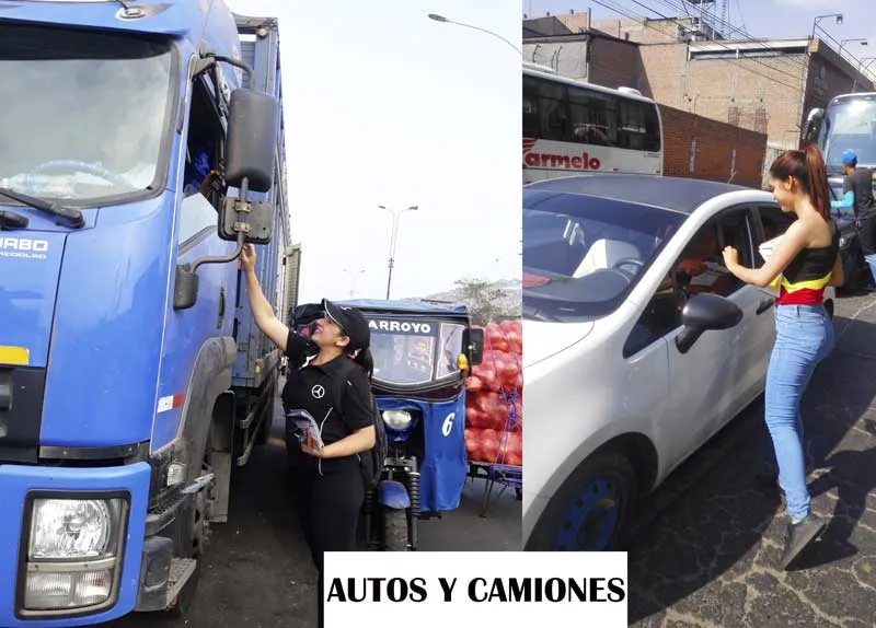 volanteo publicitario en autos y camiones
